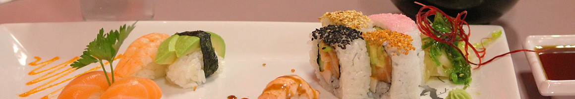 Eating Japanese Sushi at Bento Sushi restaurant in New York, NY.